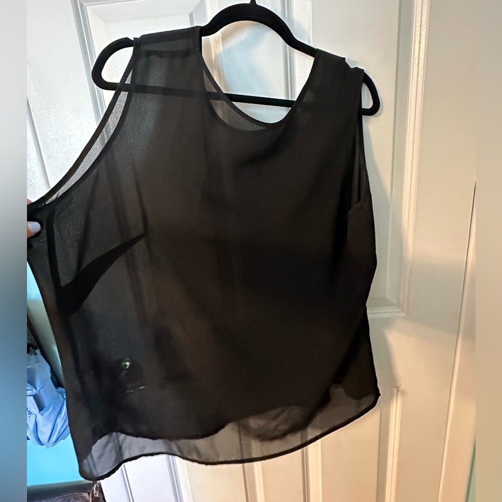 Sheer Black Tank Top